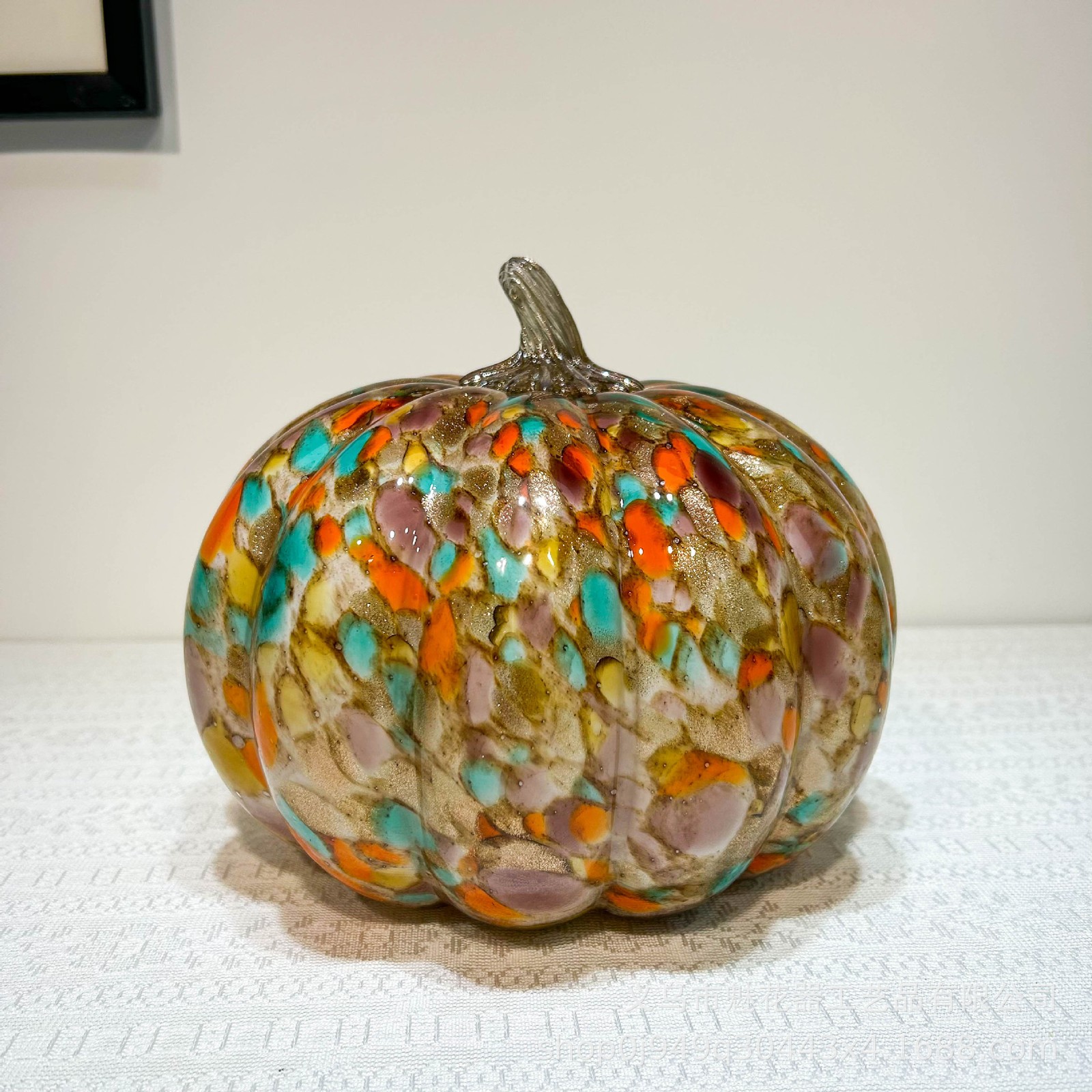 Modern glazed design light luxury pumpkin art ornament