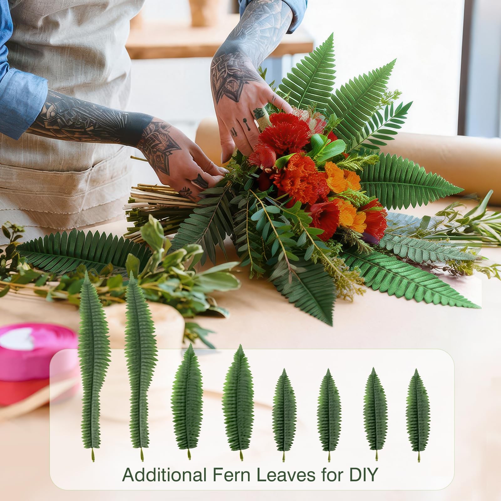 LuceAlberi Artificial Boston Fern Bush –