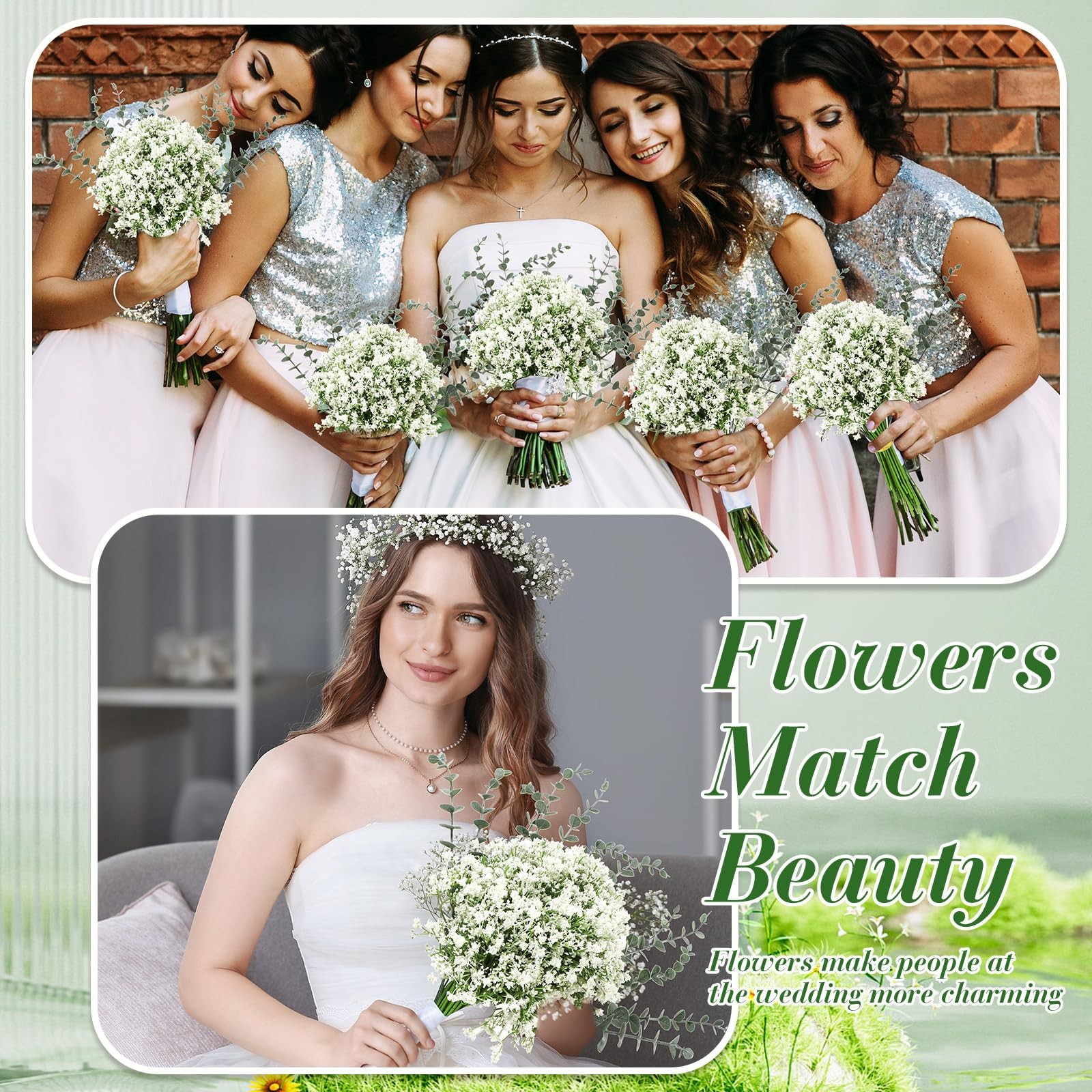 80 Pcs Babys Breath Artificial Flowers Bulk Babys Breath Flowers Gypsophila B…