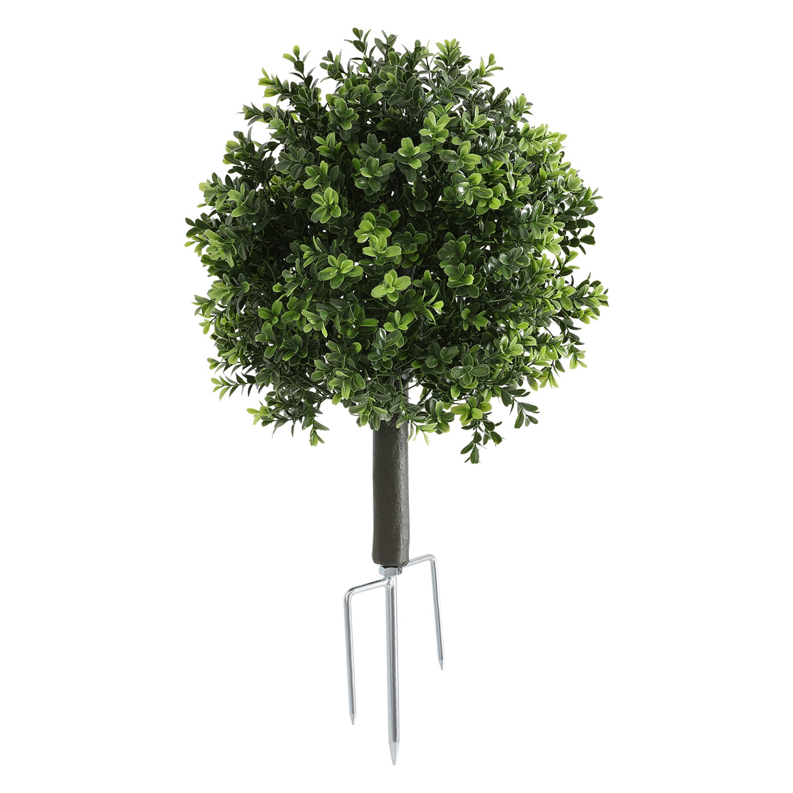 2pcs 22 inch Artificial Boxwood Topiary Ball Trees With Ground Spike UV-Tolerant