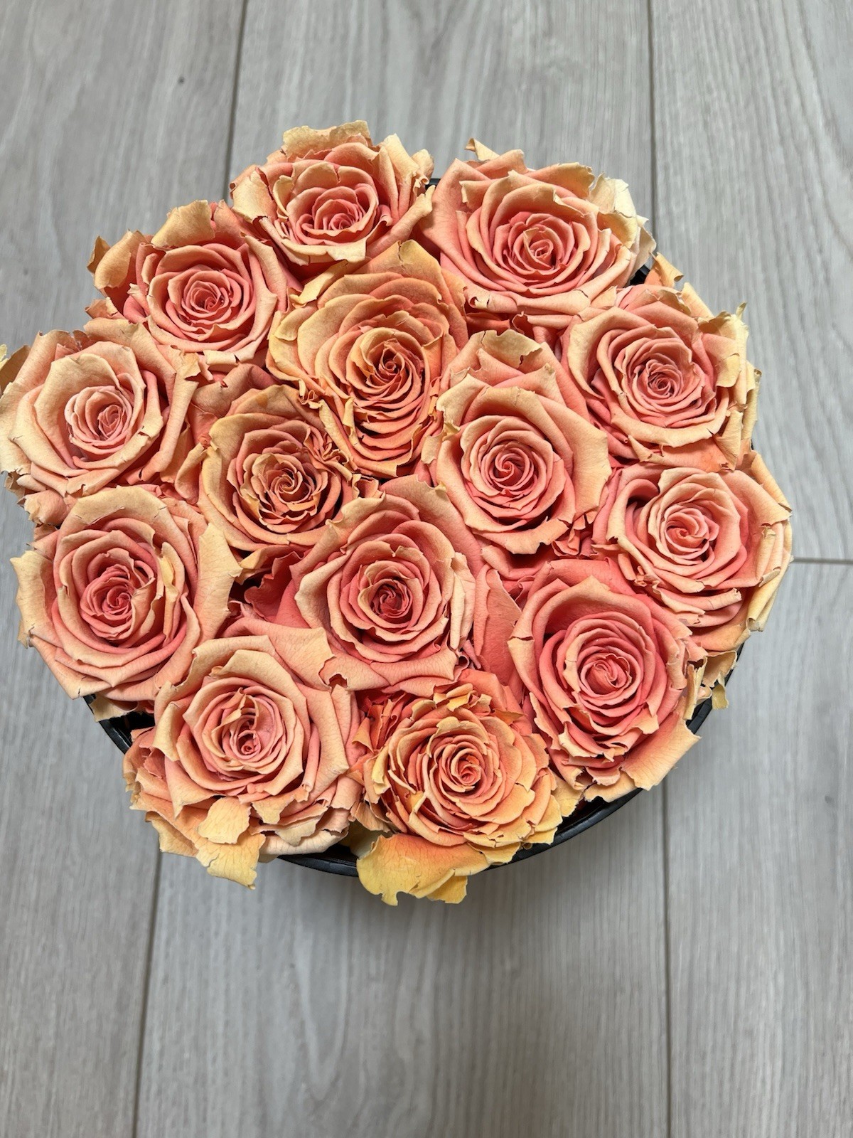 The Million roses, Peach Rose – Black Box. Retail $389 LONG-LASTING FLOWERS