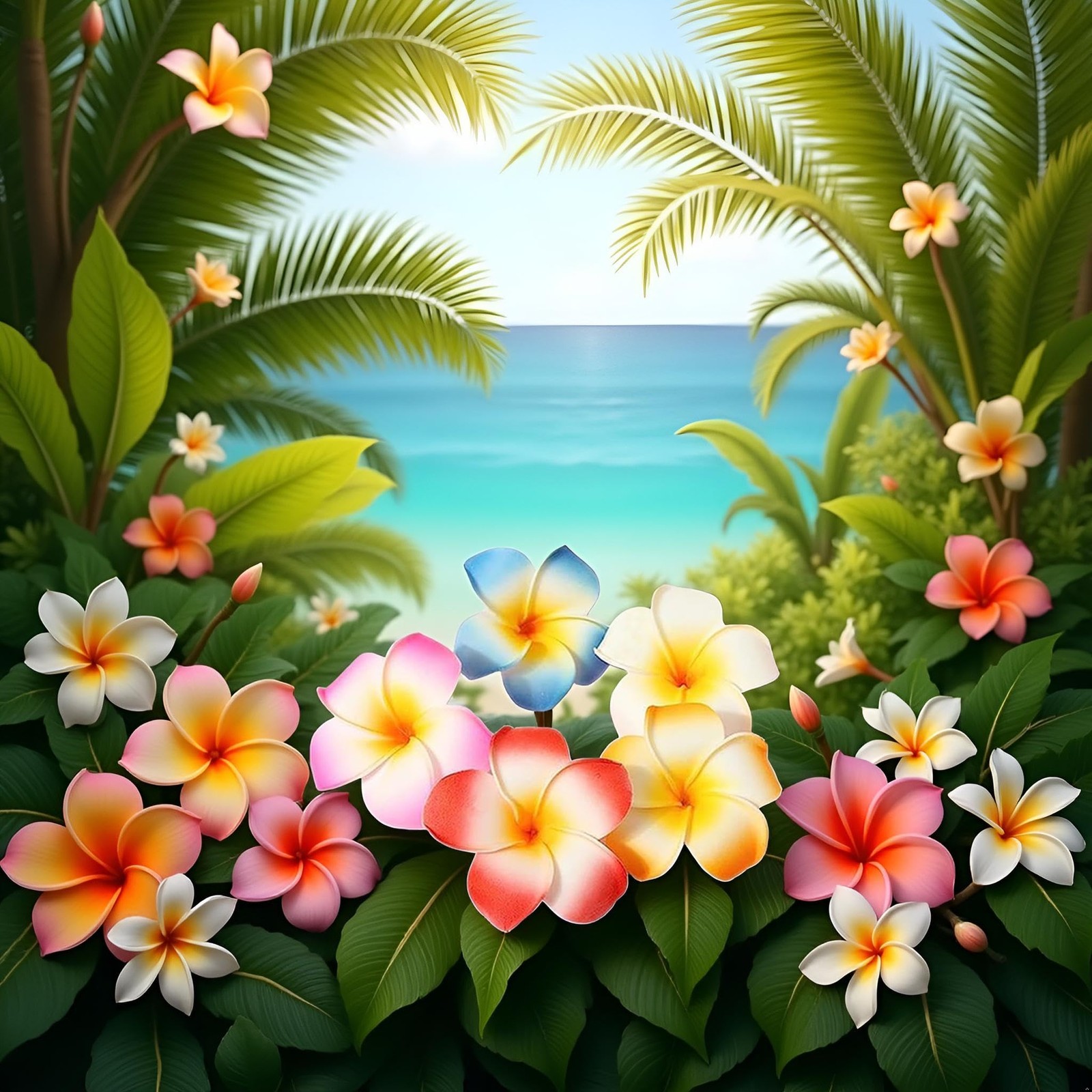 10Pcs Multicolor Hawaii Plumeria Flower Clips, Artificial Tropical Flower Hai…