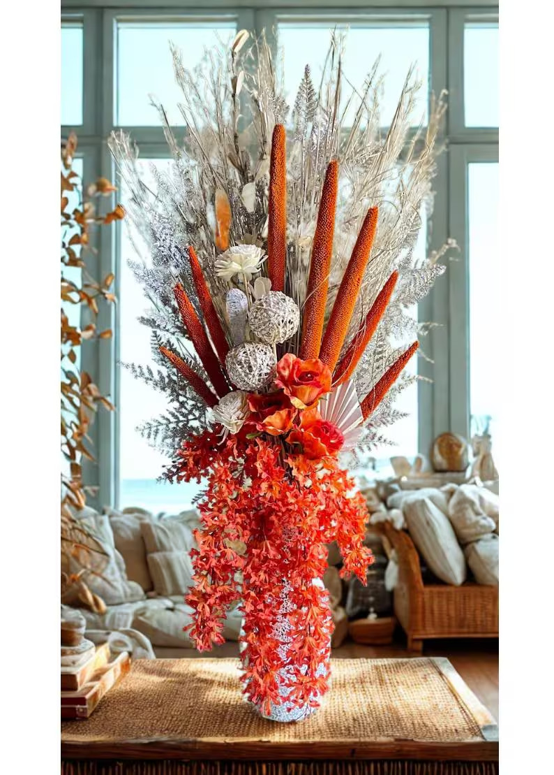 Tall Orange Wedding Centerpiece Elegant Living Dining Room Decor Bedroom Accent
