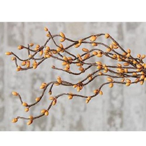 NEW Primitive Pip Berry Garland OLD GOLD BERRIES Wispy 4.5 Feet Long Crafts