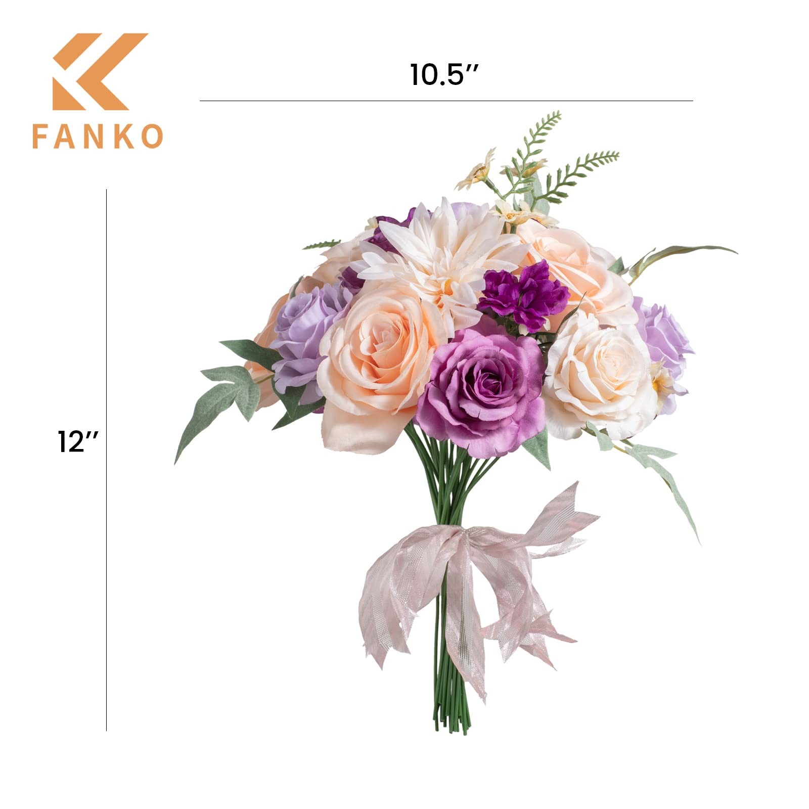 Rose Artificial Flowers Combo for DIY, Fake Purple Rose Artificial Silk Flowe…
