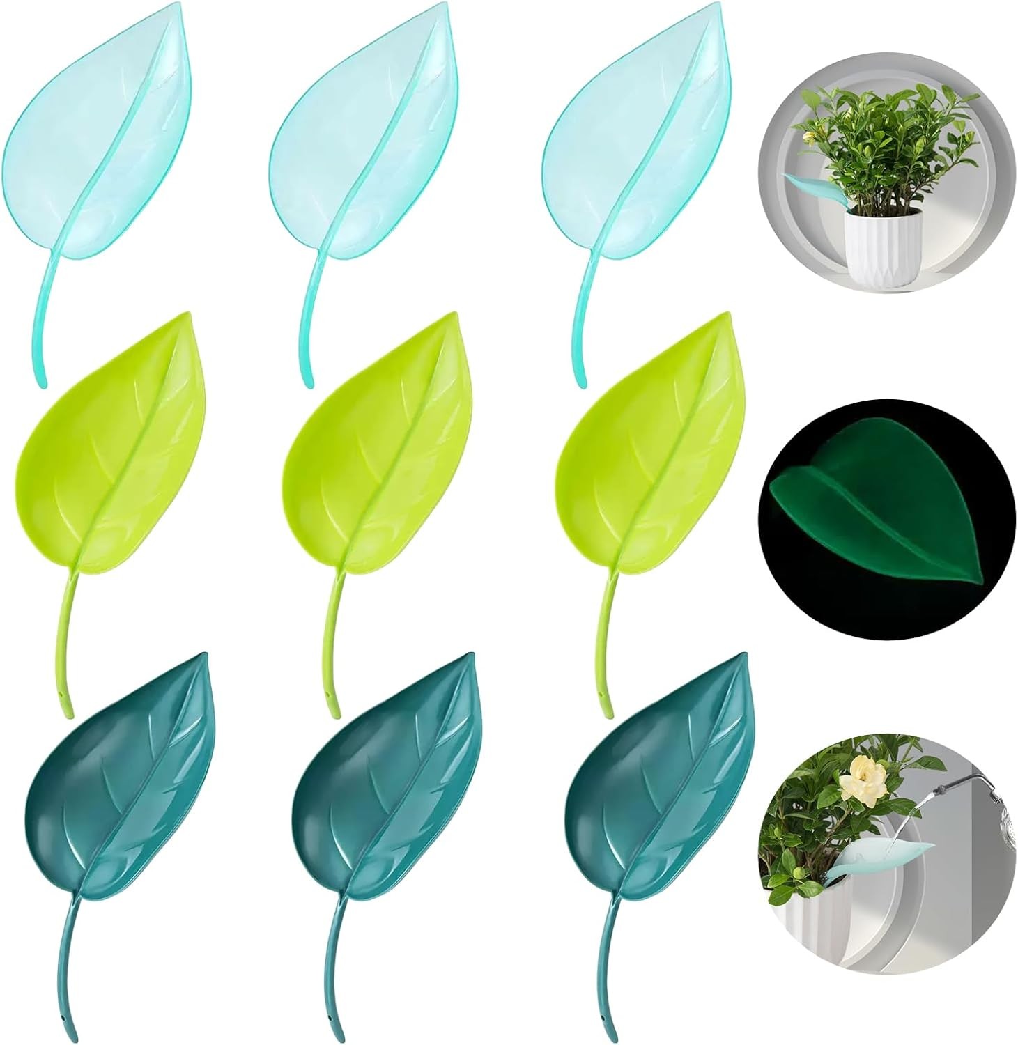 9PCS Leaf Plant Watering Devices Funnel Indoor Outdoor Plants