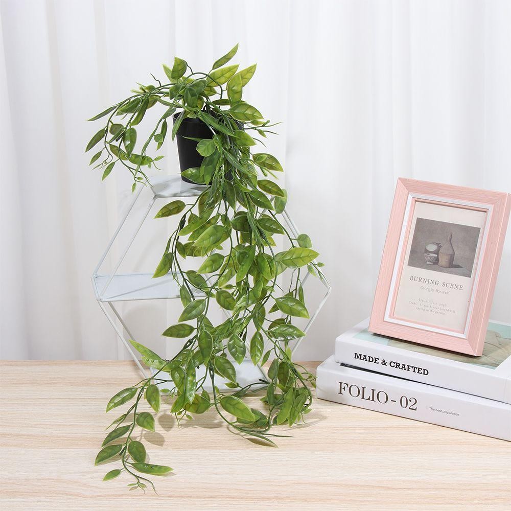 Fake Hanging Plants with Pot Artificial Vines Potted Home Indoor Outdoor Decor