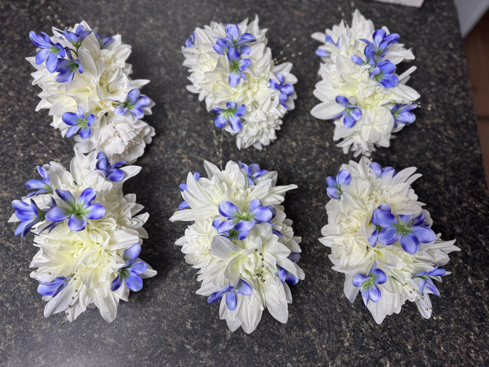 Flower Table Centerpieces – Set of 6 Floral Arrangement Artificial Wedding