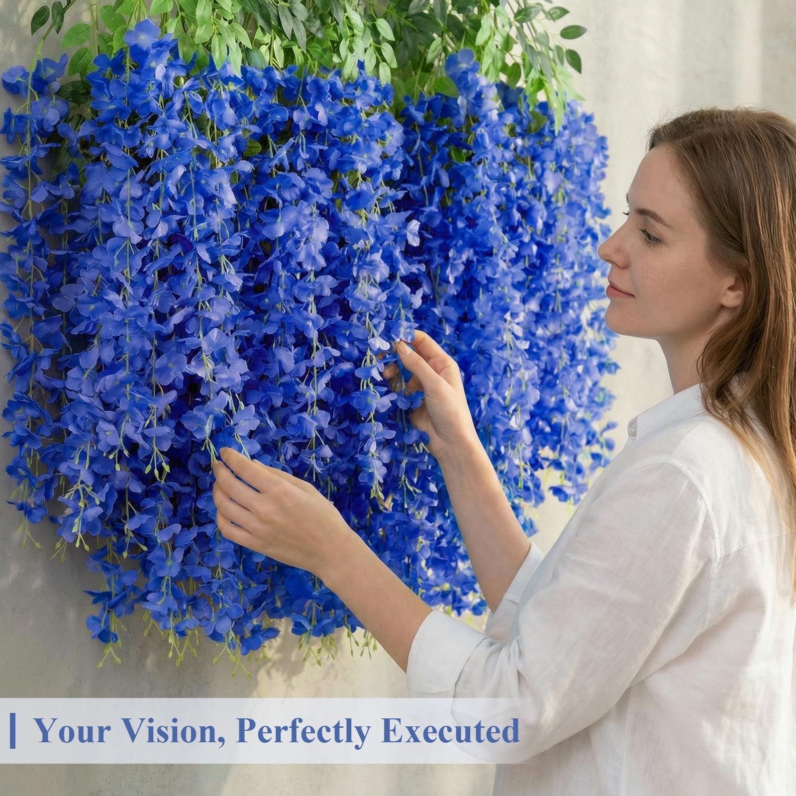 U’Artlines 24 Pack (Total 86.4 Feet) Artificial Fake Wisteria Vine Rattan Han…
