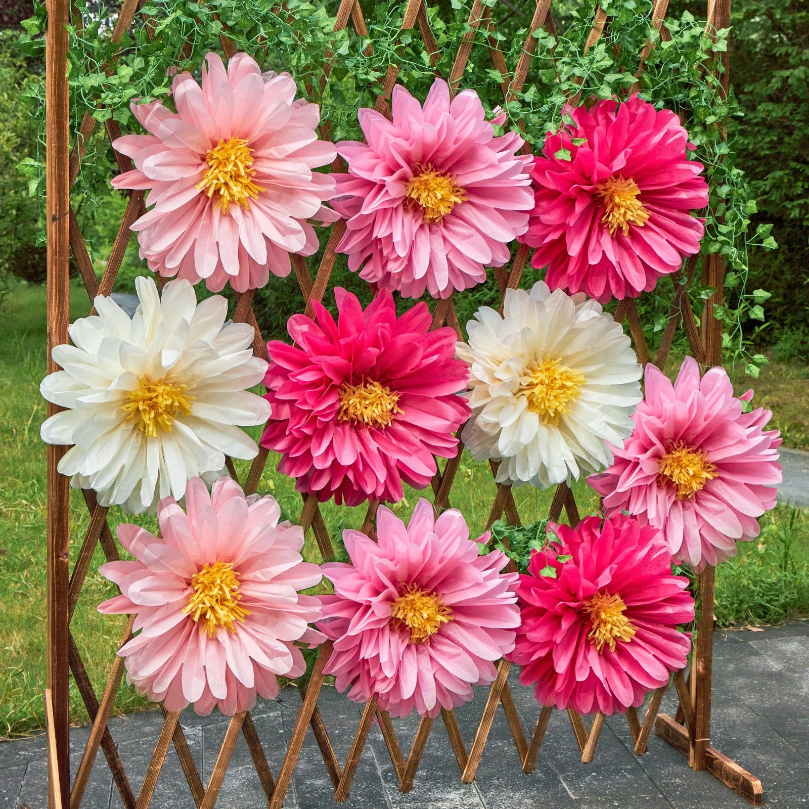 Pink Flowers 6 Pcs, 10 Pcs 20 Inch Large Flowers for Pink Party Decorations, …