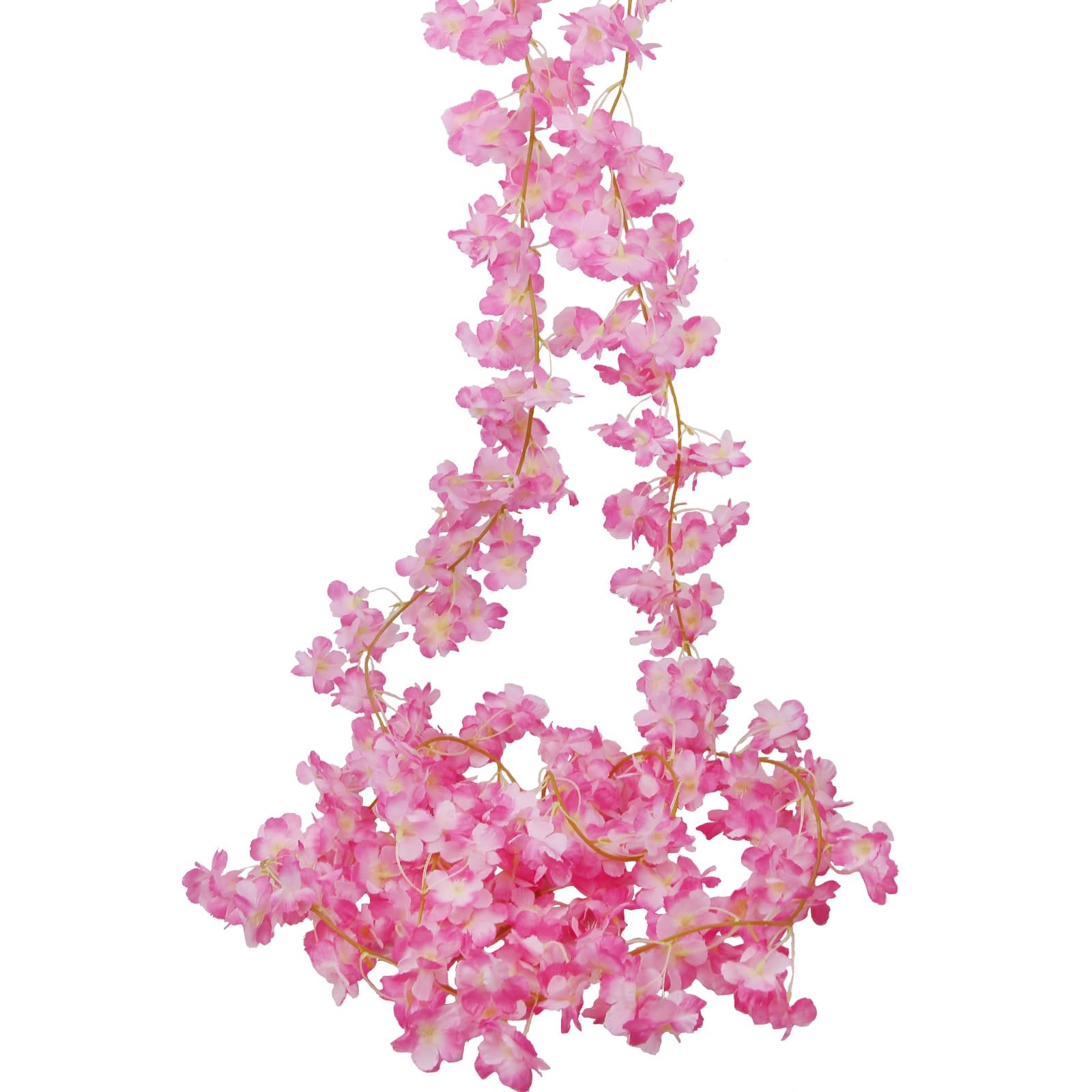2 Pcs Artificial Cherry Blossom Flower Vines Cherry Blossom Garland 18.48 ft …