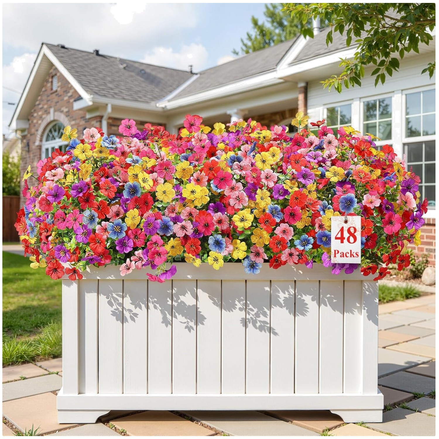 UV Resistant Silk Artificial Flowers Mix 6 Colors