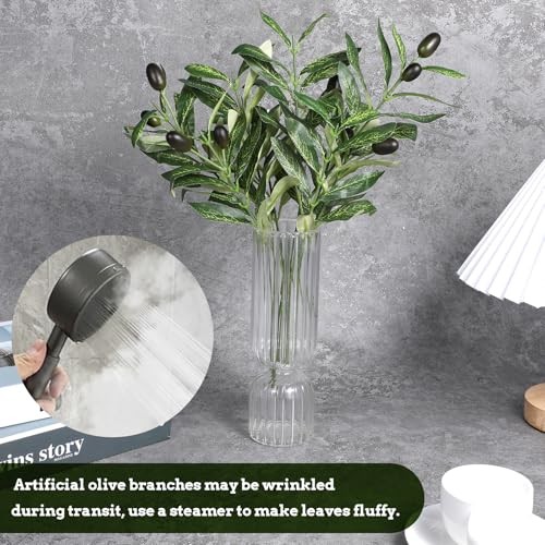 JJUNW 5 Pcs Artificial Plants Olive Tree Branches, 11 Inch Faux Olive Tree 2