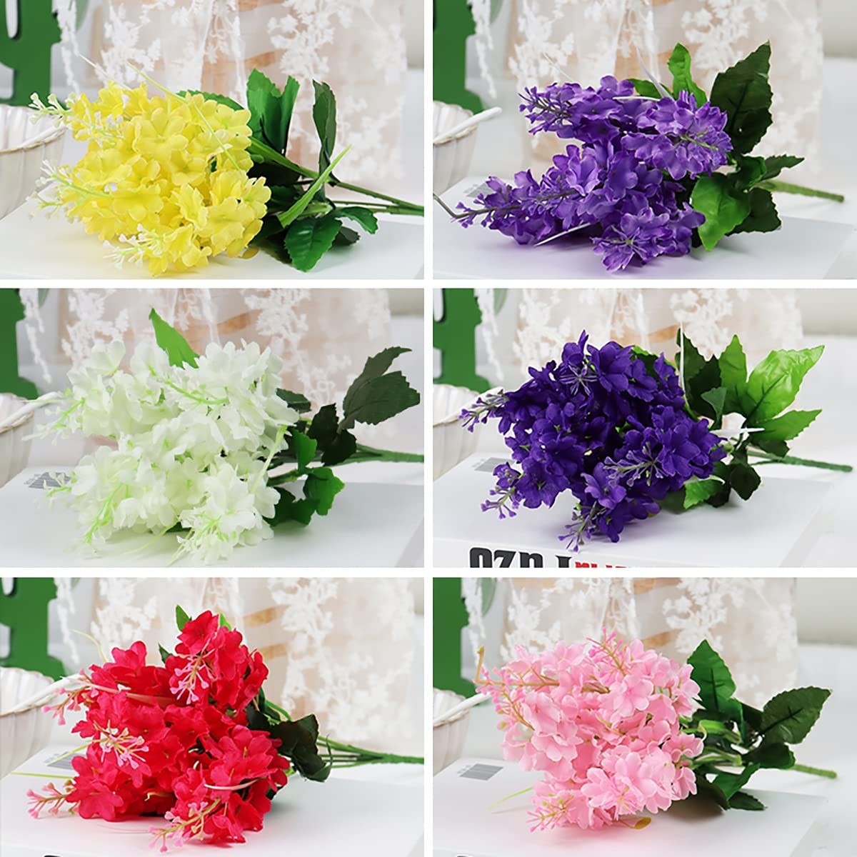 13.78 inch Artificial Hyacinth Flower Bouquet, Silk Hyacinth Flowers Fake Flo…