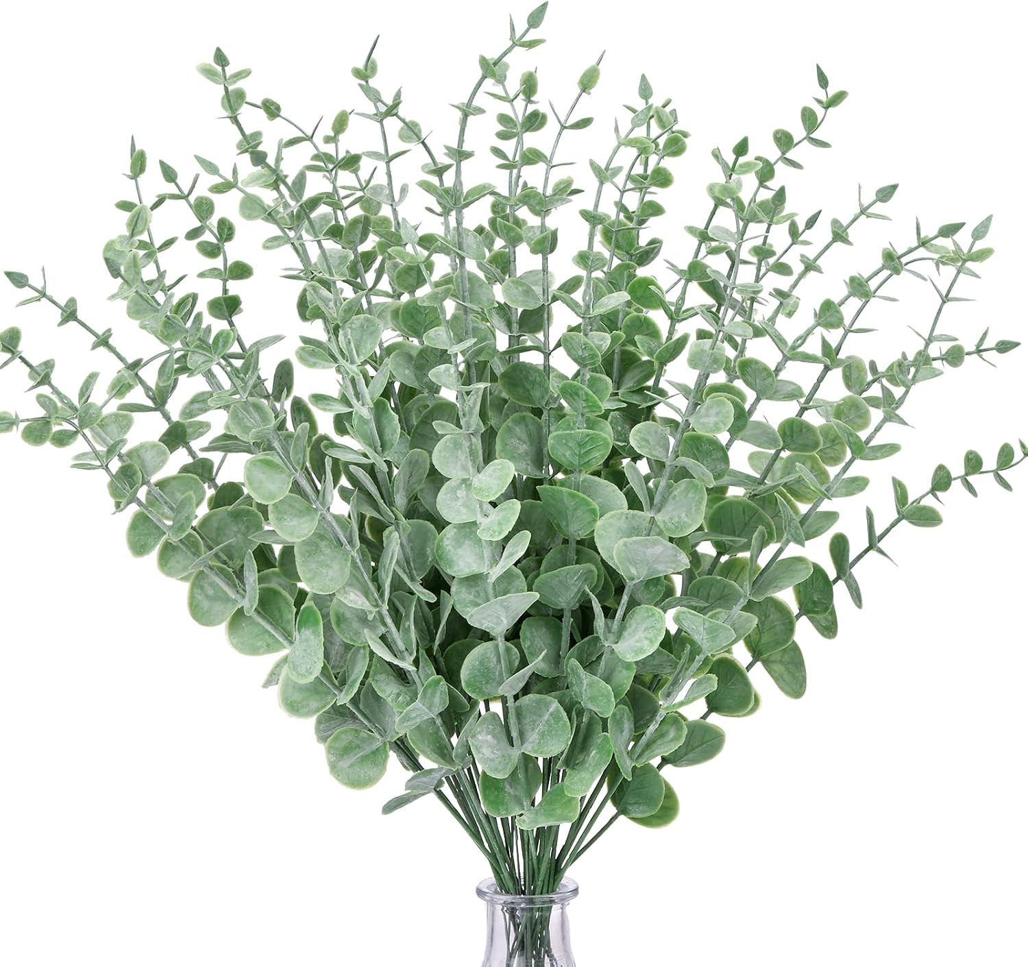 80Pcs Artificial Eucalyptus Stems Fake Eucalyptus Leaves Stems Real Touch Leaf B