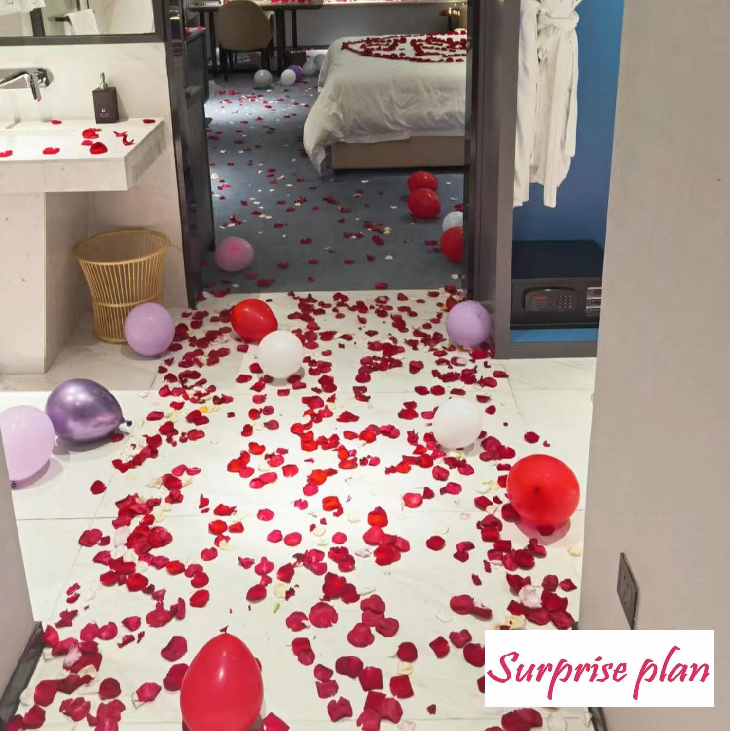2200 PCS Dark-Red Silk Rose Petals for Romantic Night,Wedding,Proposal Annive…