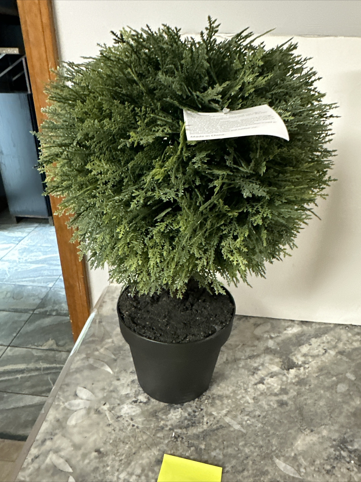 Garden Reflections 20″ Tall Faux Cypress Bush Tree 12” Round New Greenery