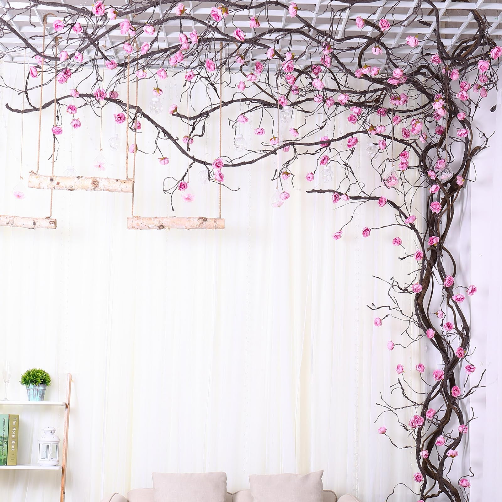 1PCS 300cm/118inch Large Flexible Artificial Tree Fall Vines Twine Wood Branc…
