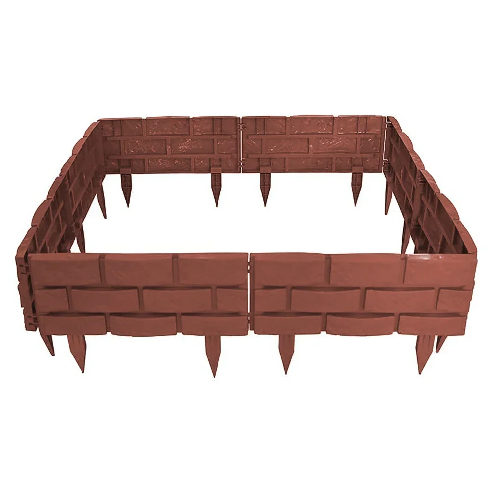 Garden Edge Fence 1/4pcs Imitation Stone Brick Lawn Plants Flowers and Support