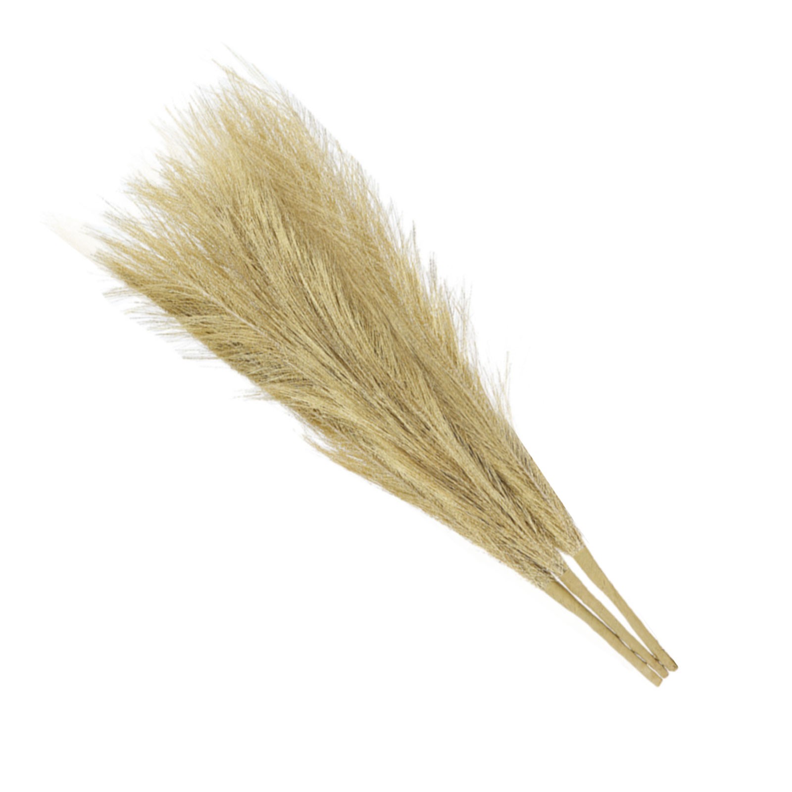 Faux Pampas Grass Fake Pampas Grass Decor, 17.7″/45cm / Golden / 3 Pcs