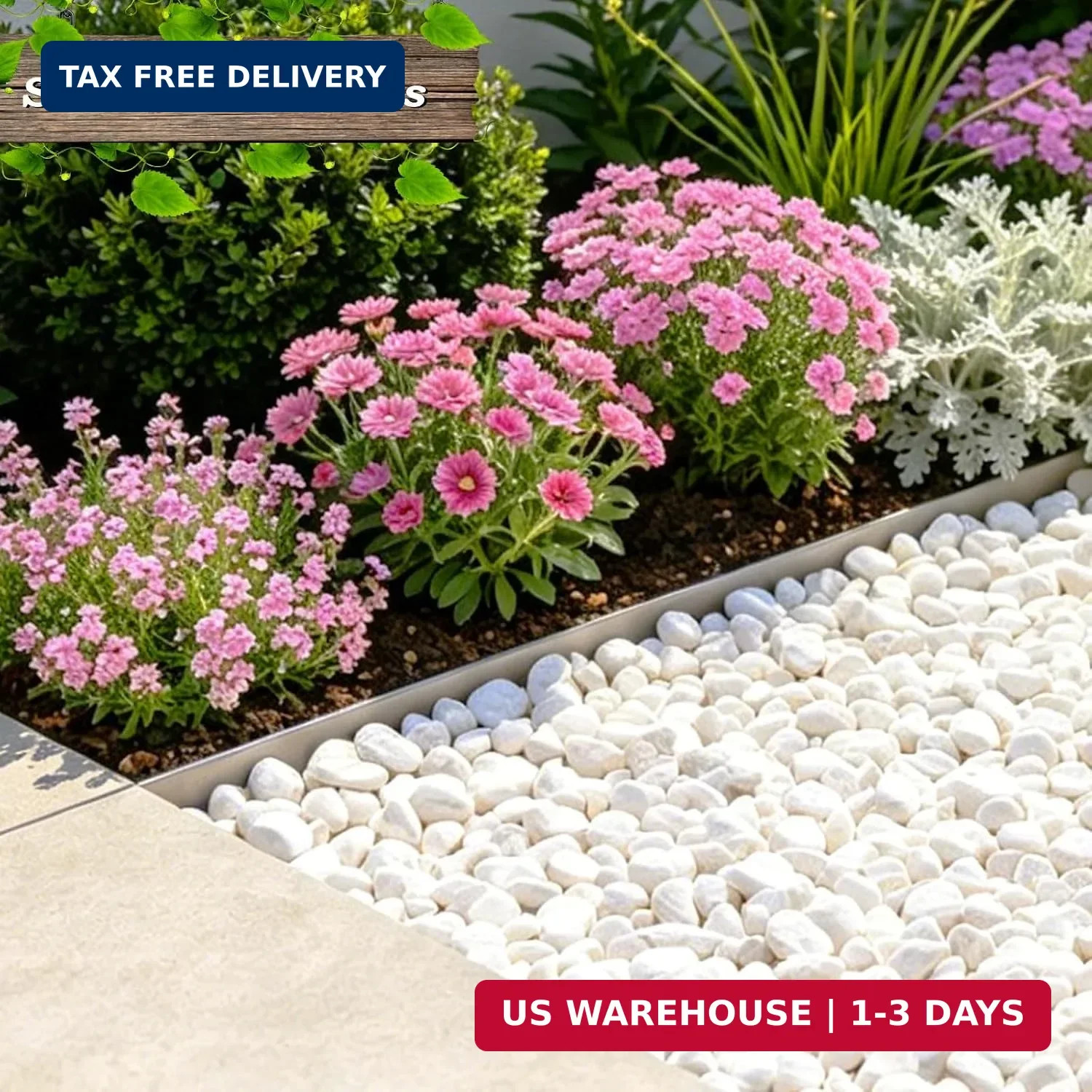 10 lbs White Gravel, 3/8 Inch Decorative Rocks Suitable for Potted Plants,Small
