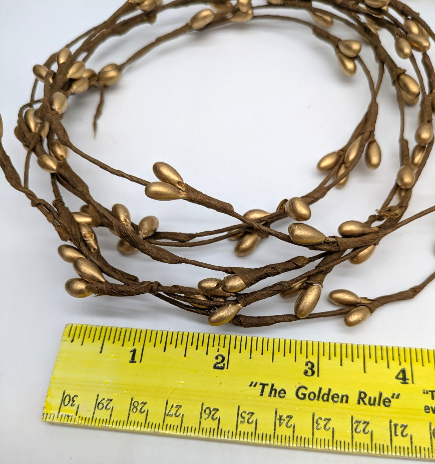 GOLD Pip Berry Garland 28 ft Total of 20″ Individual Strands-Fall Holiday Crafts
