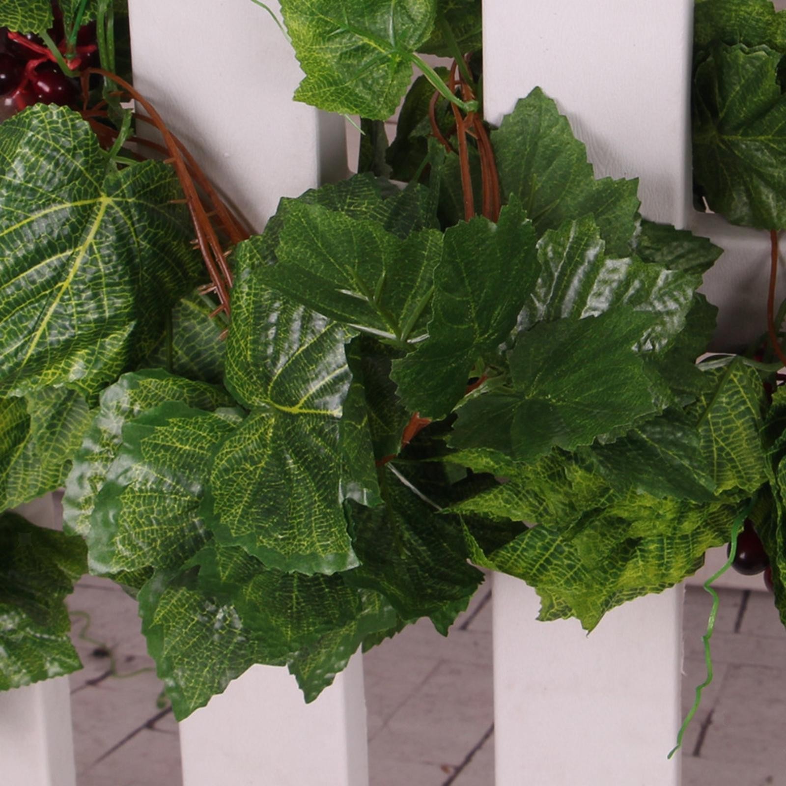 Artificial Silk Grape Vine Fruit Rattan with Plastic Grape