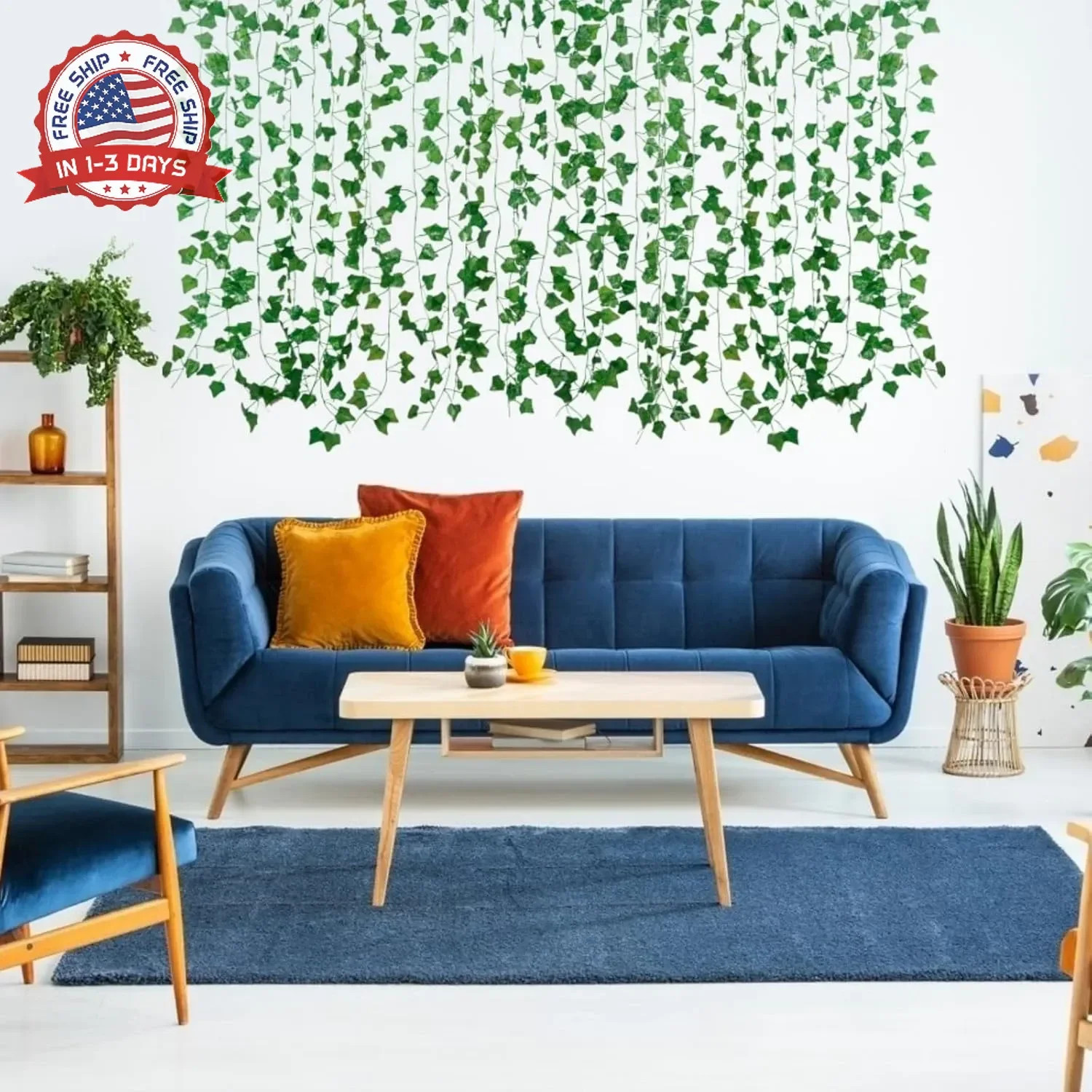 Freyalife Fake Vines for Room Decor(48Pack336Ft) Aesthetic Artificial Plant Ivy