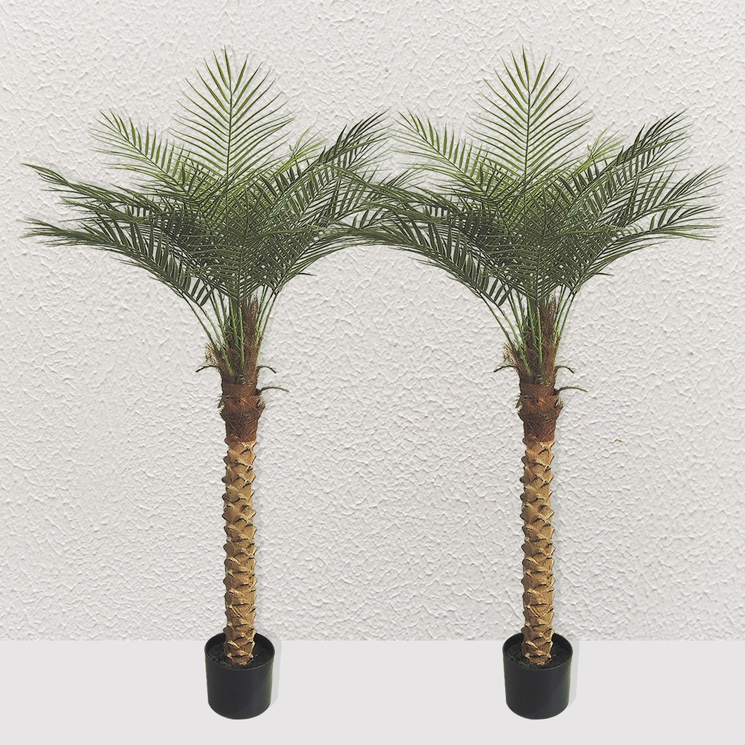 150cm Artificial Coconut Palm Single Stem 2 Pcs Realistic Fake Plant Home Garden