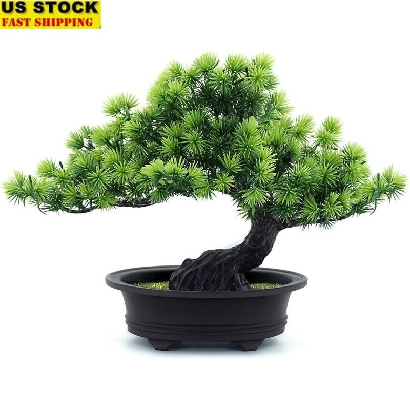 Lifelike Artificial Bonsai Tree Micro Landscape Home Office Decor Greenery New