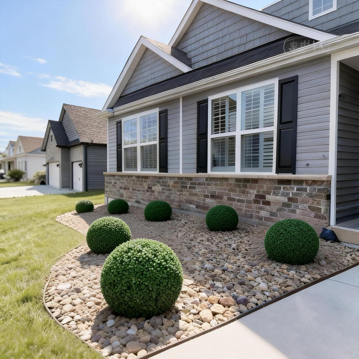 26” UV Resistant Boxwood Ball Topiary – Easy Outdoor Decor for Garden & Patio