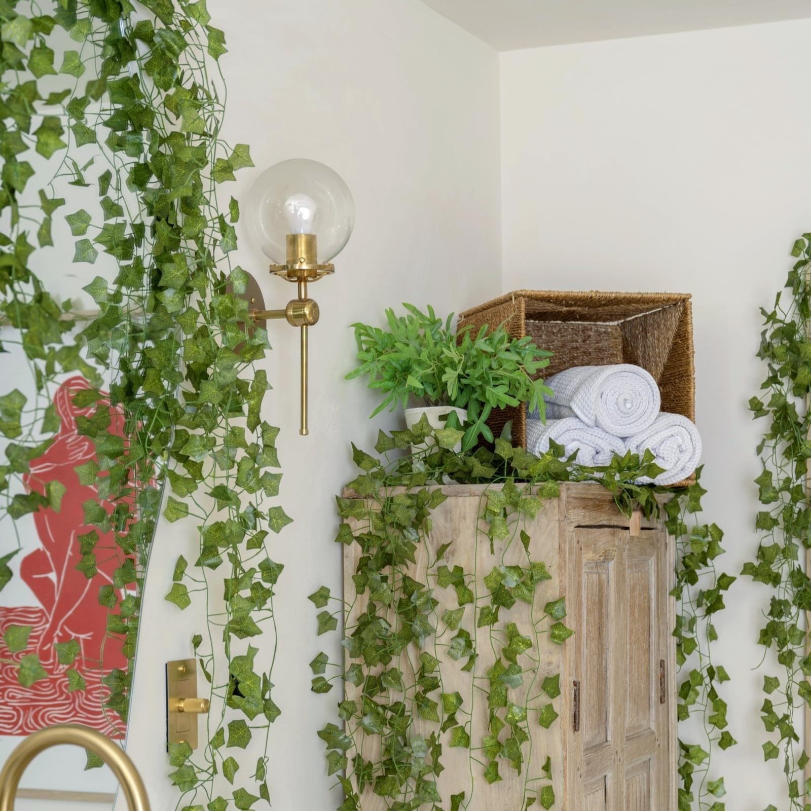 144 Pack Artificial Ivy Vines – 1008Ft Greenery Garland for Home, Wedding & Part