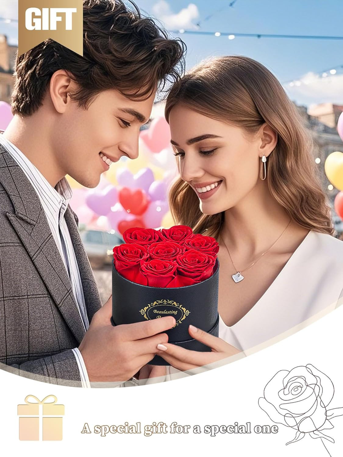 Beaulasting Long Lasting Preserved Roses in a Box Last a Year Forever Flowers fo