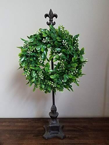 11″ Boxwood Wreath Round Wreath Artificial Wreath Green 1pc Green Wreath