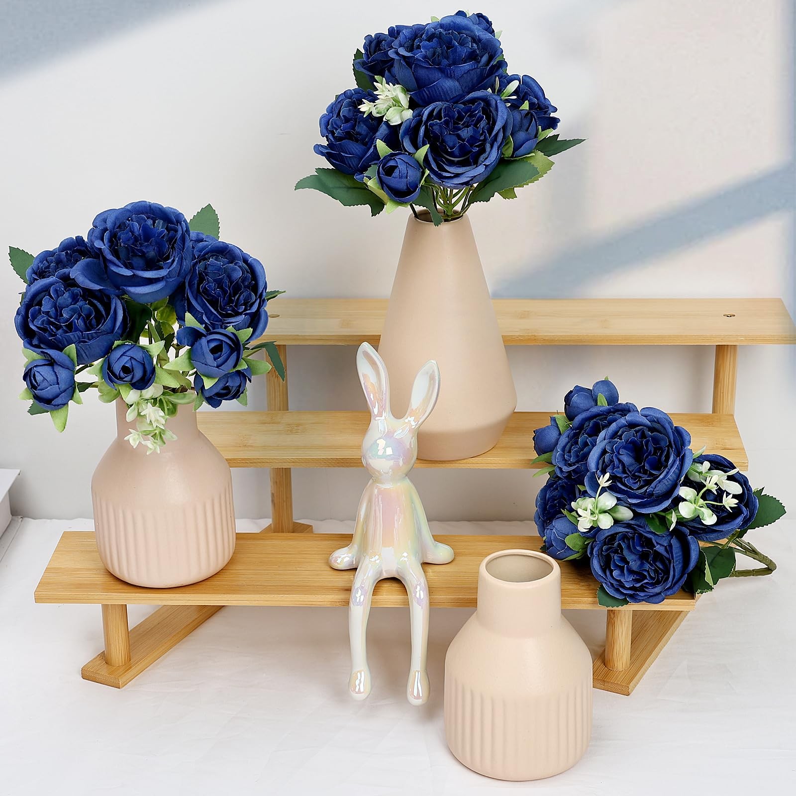 Flower Table Centerpiece – Dining Table Centerpiece Decor Set of 3 Fake Peoni…
