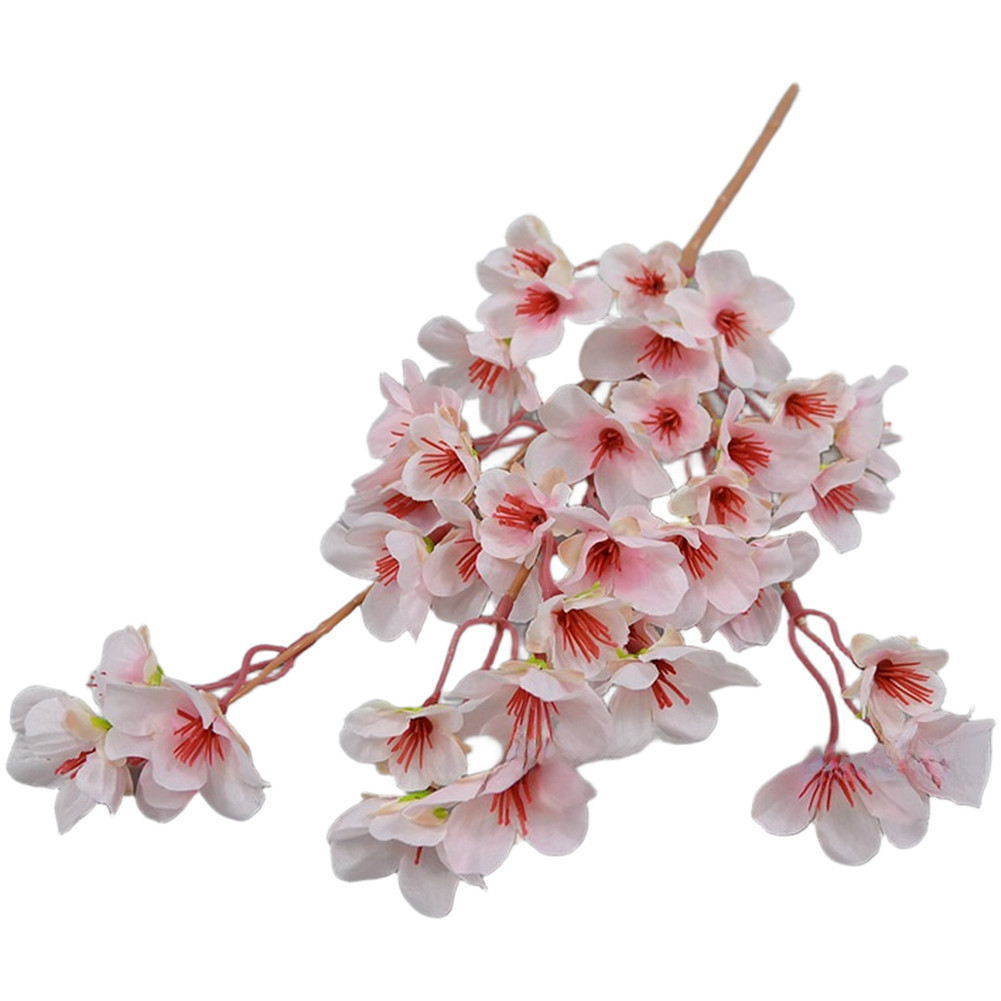 40cm Silk Peach Blossom Branch with 37 Flowers for Wedding Decor Photography
