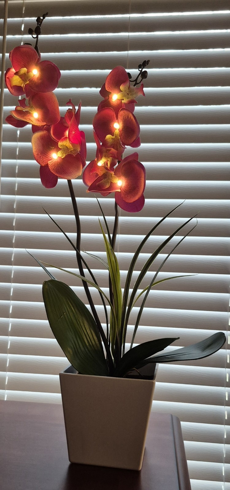 Beautiful Lighted Orchid Flower Arrangement. Pink Homeseasons Xlarge 22 Inches