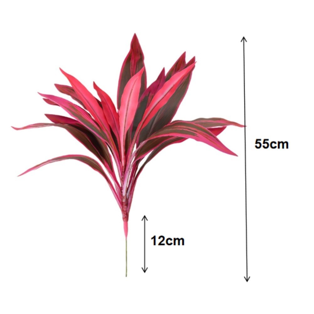 55cm Artificial Dracaena Plant Green White Green Purple Red for Indoor Styling