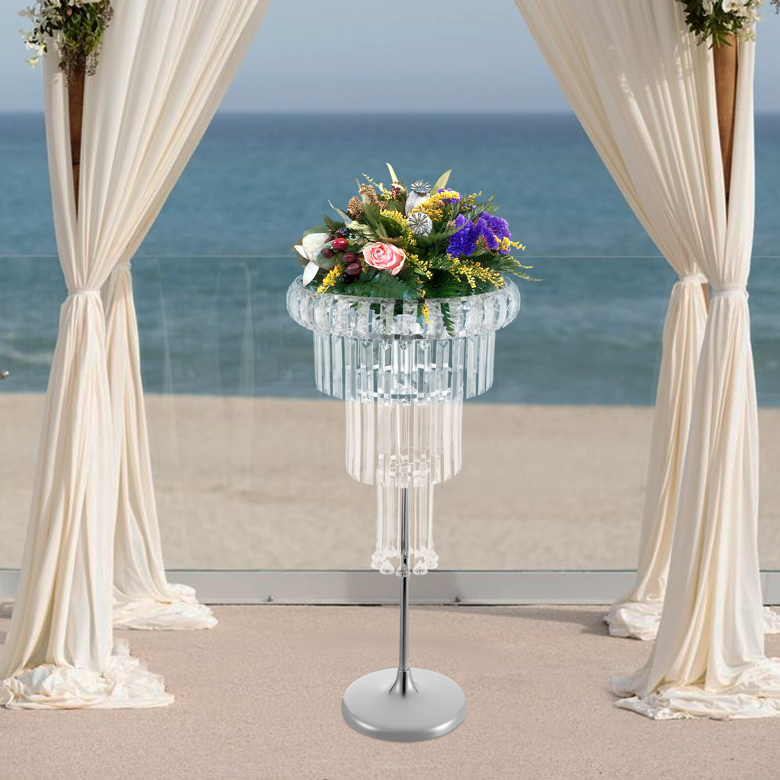 4 Tier Clear Flower Stand Wedding Party Flower Stand Wedding Decoration