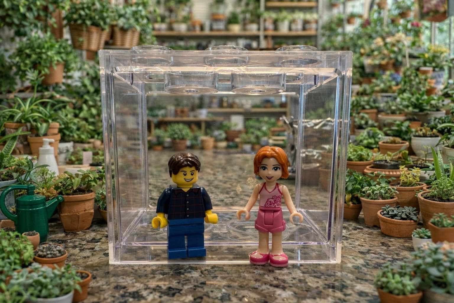 LEGO Terrarium Mini Garden Build Kit Desk Decor Creative Gift Plant Lovers