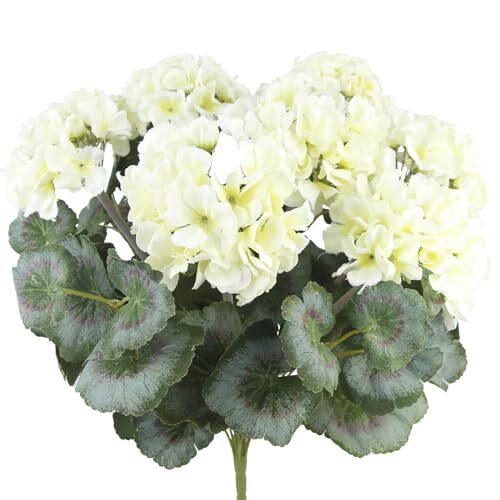 Artificial Geraniums Flowers for Outdoors Silk Geraniums Bushes UV Resistant …