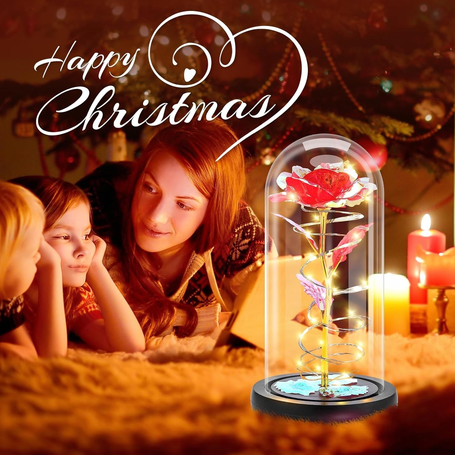 Unique Preserved Glass Rose with LED Light – Perfect Gift for Any Occasion