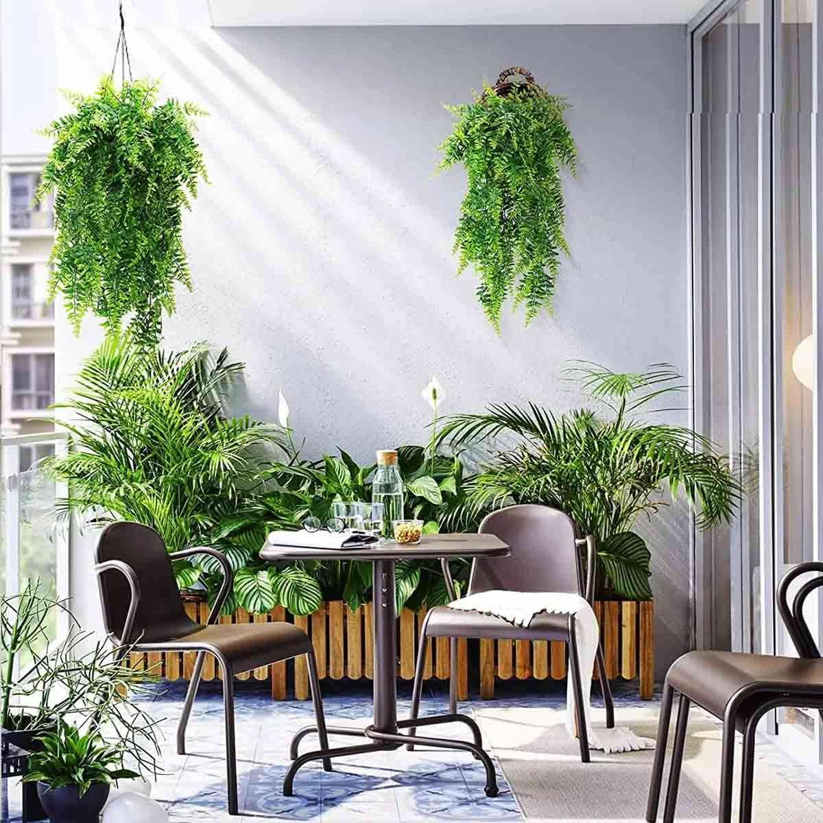 Artificial Hanging Plants Vines Fake Ivy Ferns Outdoor Wedding Garland Decor