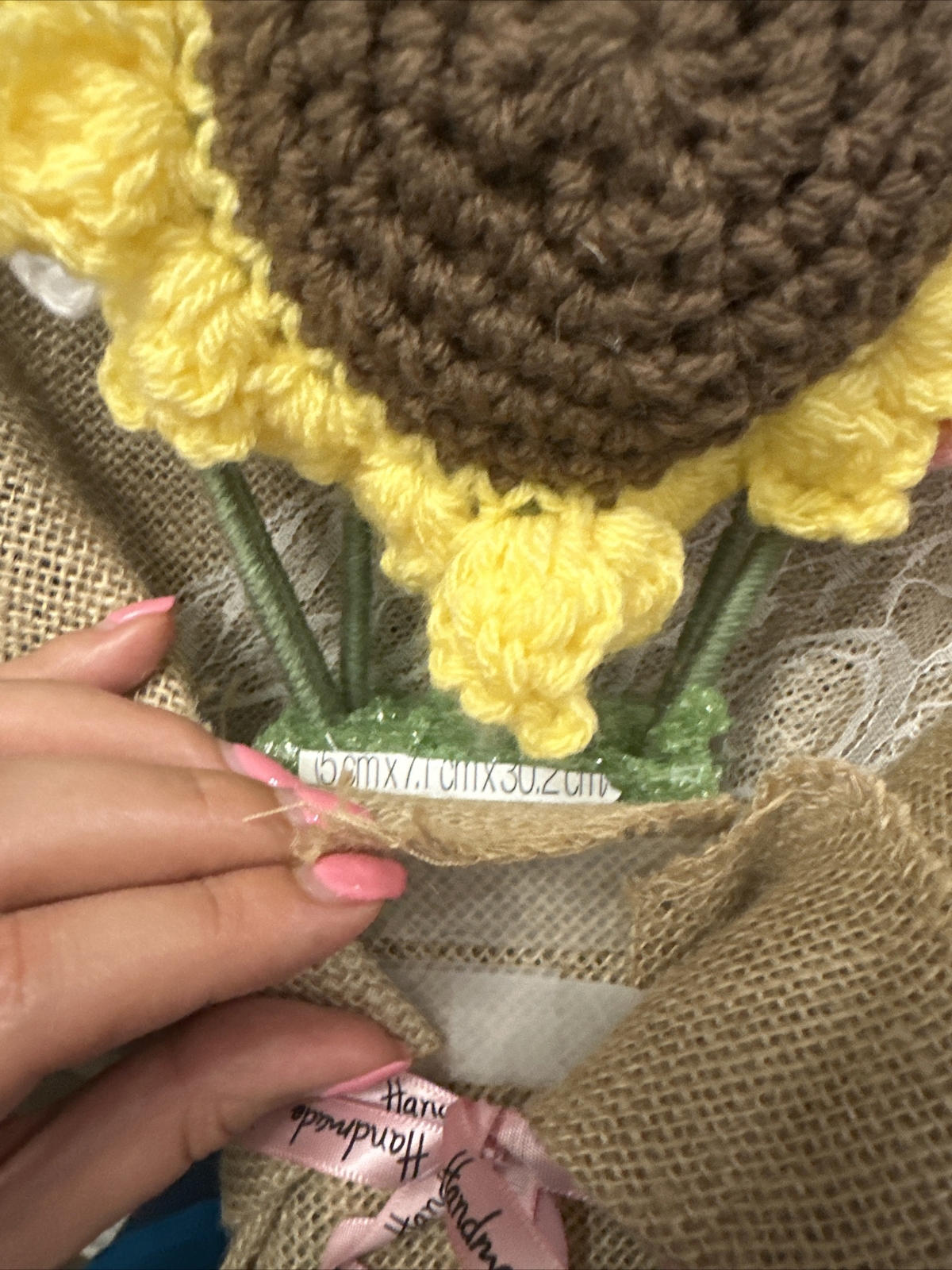 BEAUTIFUL Handmade Knitted Bouquet Crochet Flowers Sunflower, Daisy & Rose New
