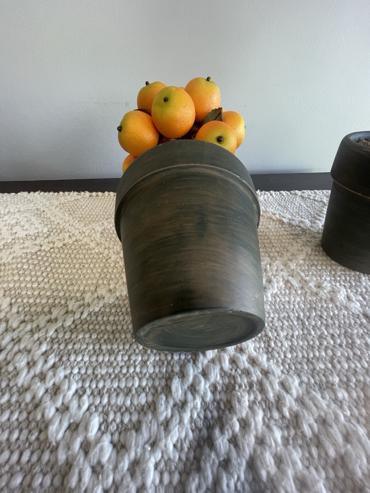 Artificial Small 11″x5”Mandarin Orange Clementine Tree Home or Office Decor pair