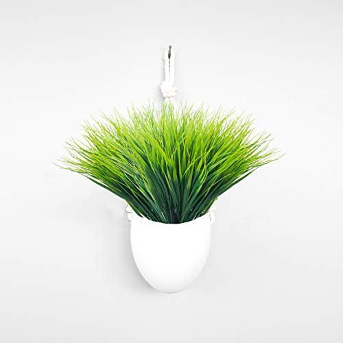 Grunyia 20 Bundles Artificial Outdoor Plants, Fake Wheat Grassery Shrubs Green