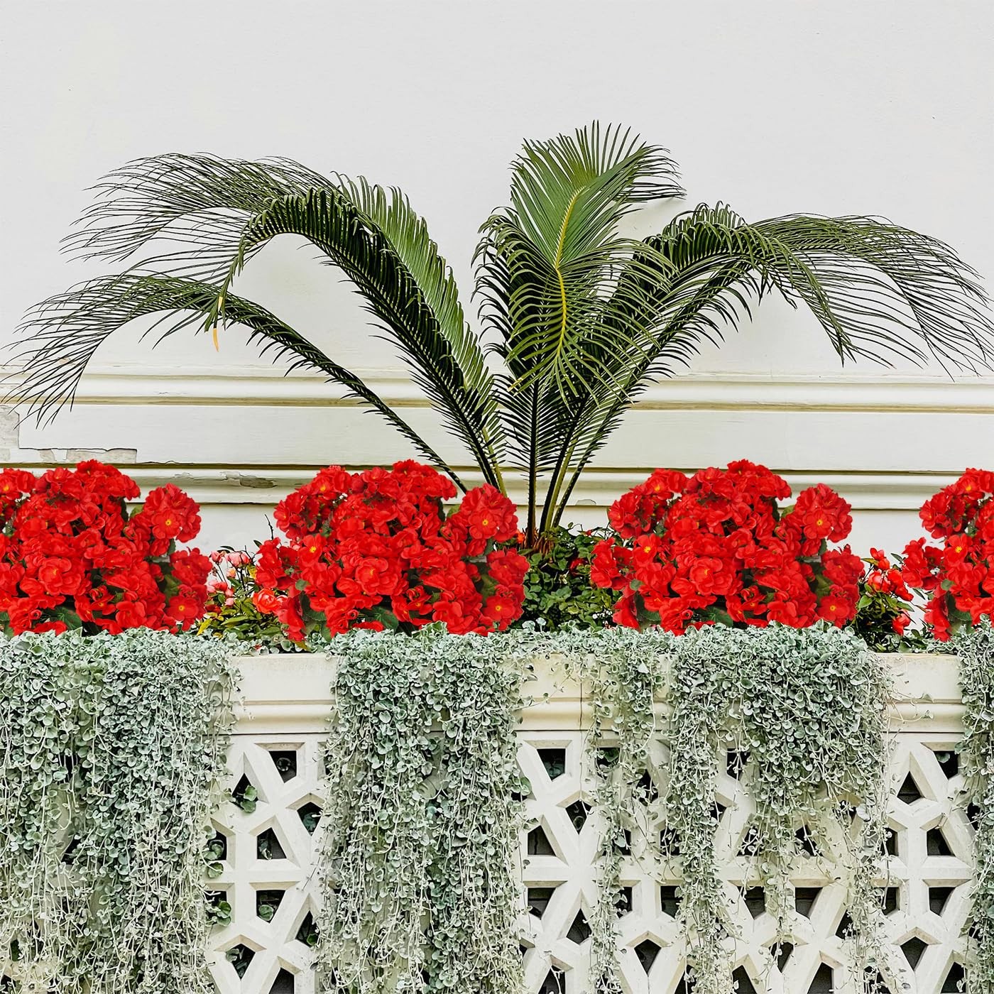 6 Bundles Artificial Geraniums for Outdoors Fake Plants Faux Geraniums Artifi…