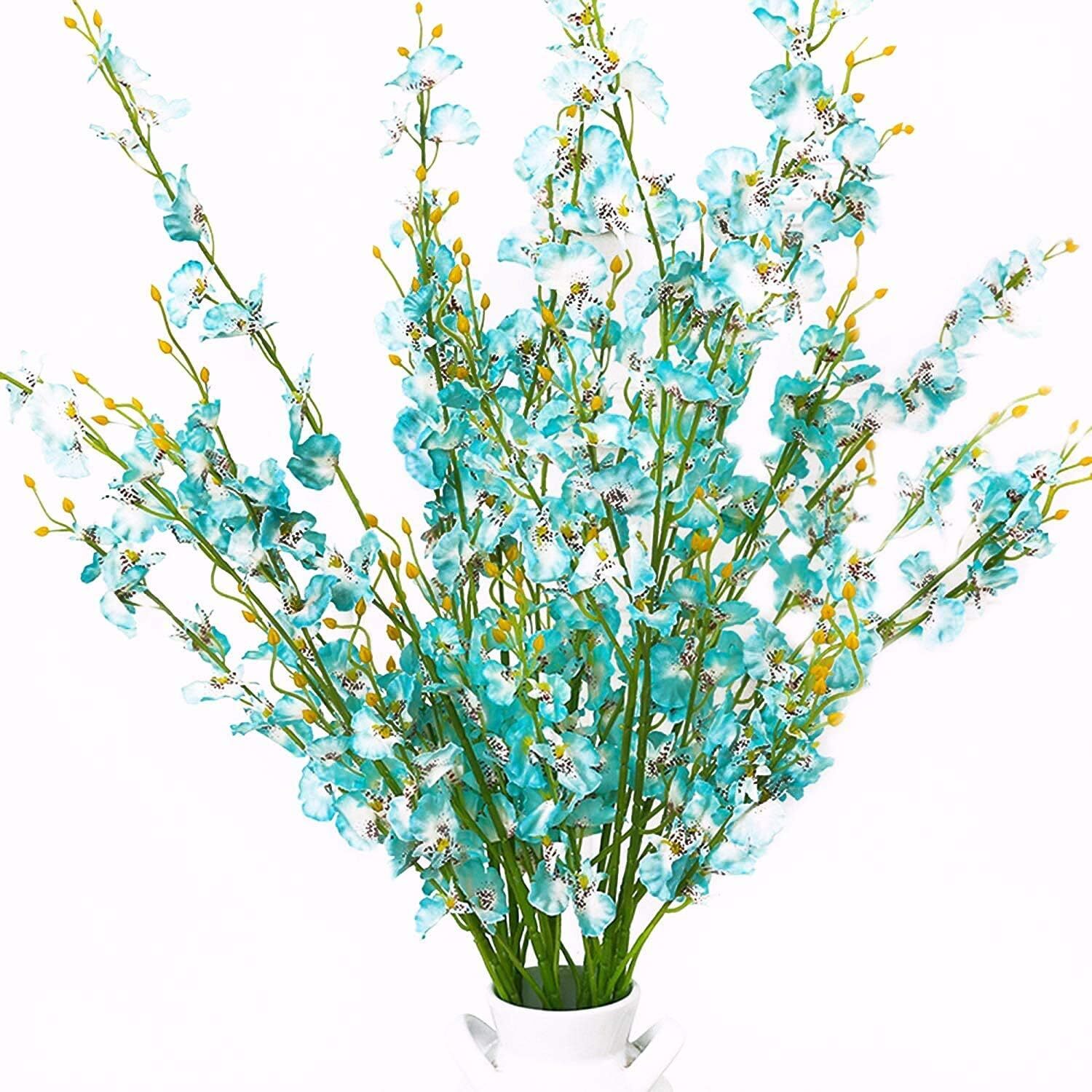 MISSWARM 10 PCS Dancing Lady Orchids Butterfly Artificial Flowers, 38 Inches