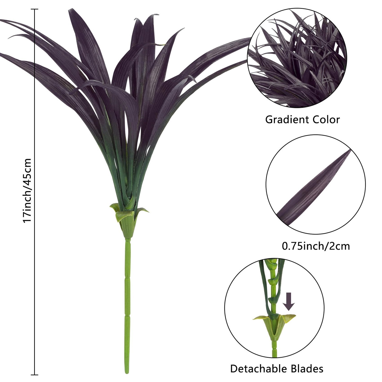 20 Pcs Fake Outdoor Plants Artificial Grass Greenery Stems Faux Plastic Plants U
