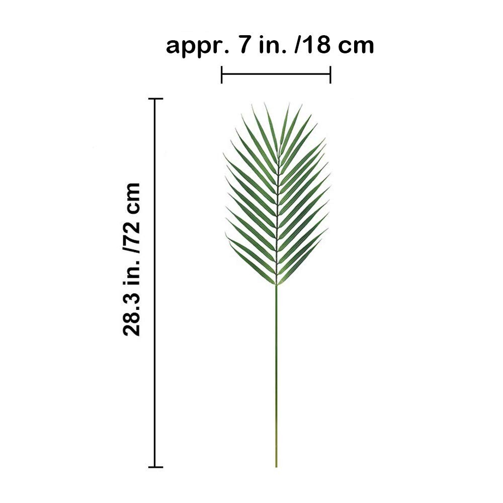 Artificial Areca Palm Leaves, 8 Pcs Faux Tropical Palm Tree Leaves Stems for …
